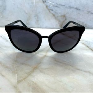 Tom Ford Polarized Emma Cat Eye Matte Black Sunglasses